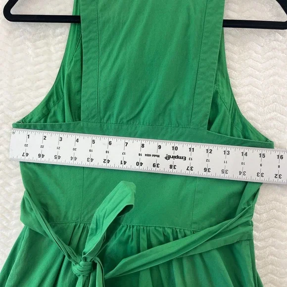 Anthropologie Maeve Kelly Green Fountain of Youth Sleeveless Shirt Dress Women 8 - Picture 14 of 16